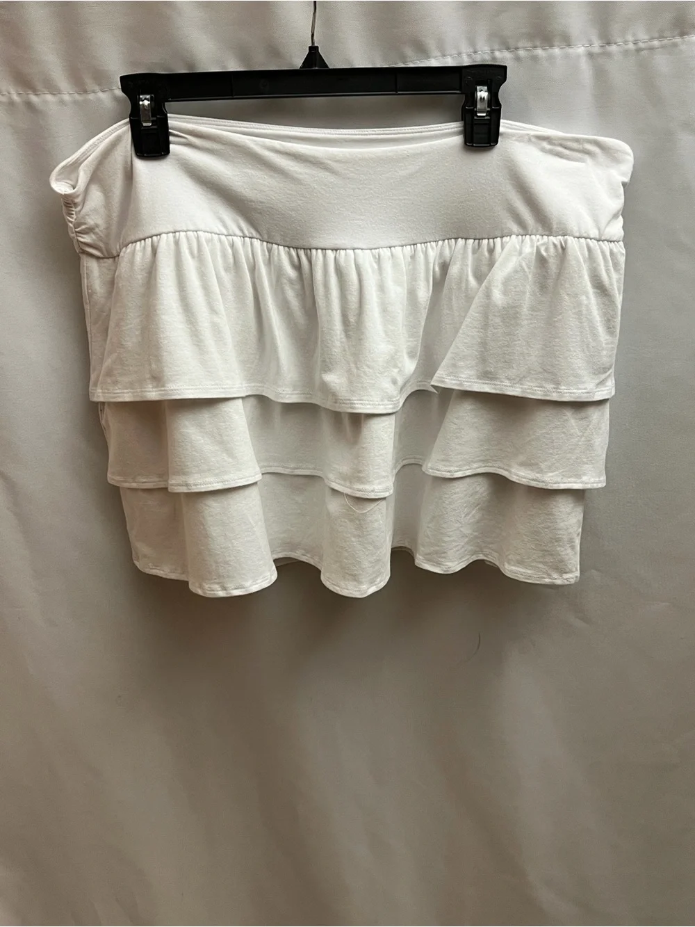 NWT Hollister White Tiered Ruffle Skort Built In Shorts XXL Mini Skirt Boho